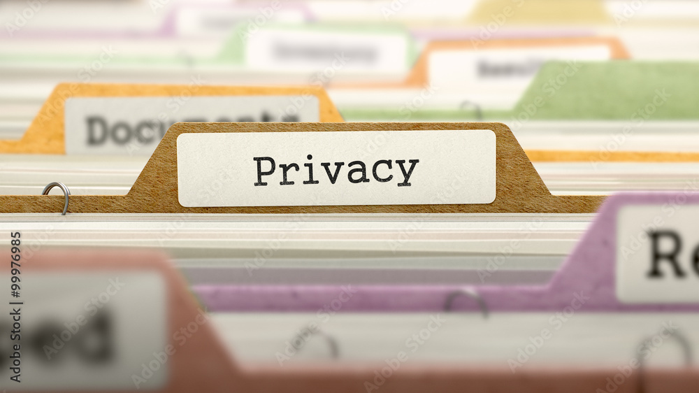 File Folder Labeled as Privacy.