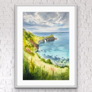 Watercolor painting High Shore by Olga Gogulya