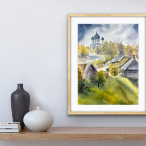 Watercolor painting “Suzdal in Autumn”, 45×30 cm — Olga Gogulya
